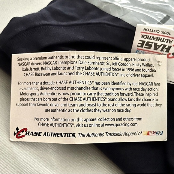 New with Tags size S small Chase Authentics Michael Waltrip 55 Tee Blue NASCAR - Picture 11 of 12